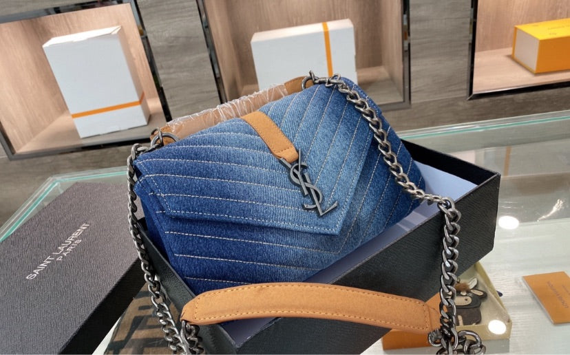 Denim & brown YSL